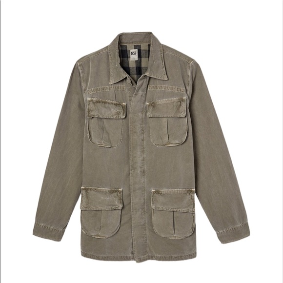 NSF Hunter Green Cargo Pocket Military Jacket Size Large NWT - Picture 2 of 13